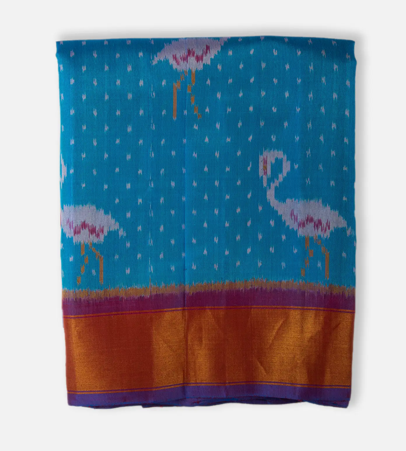 Blue Patola Silk Saree1