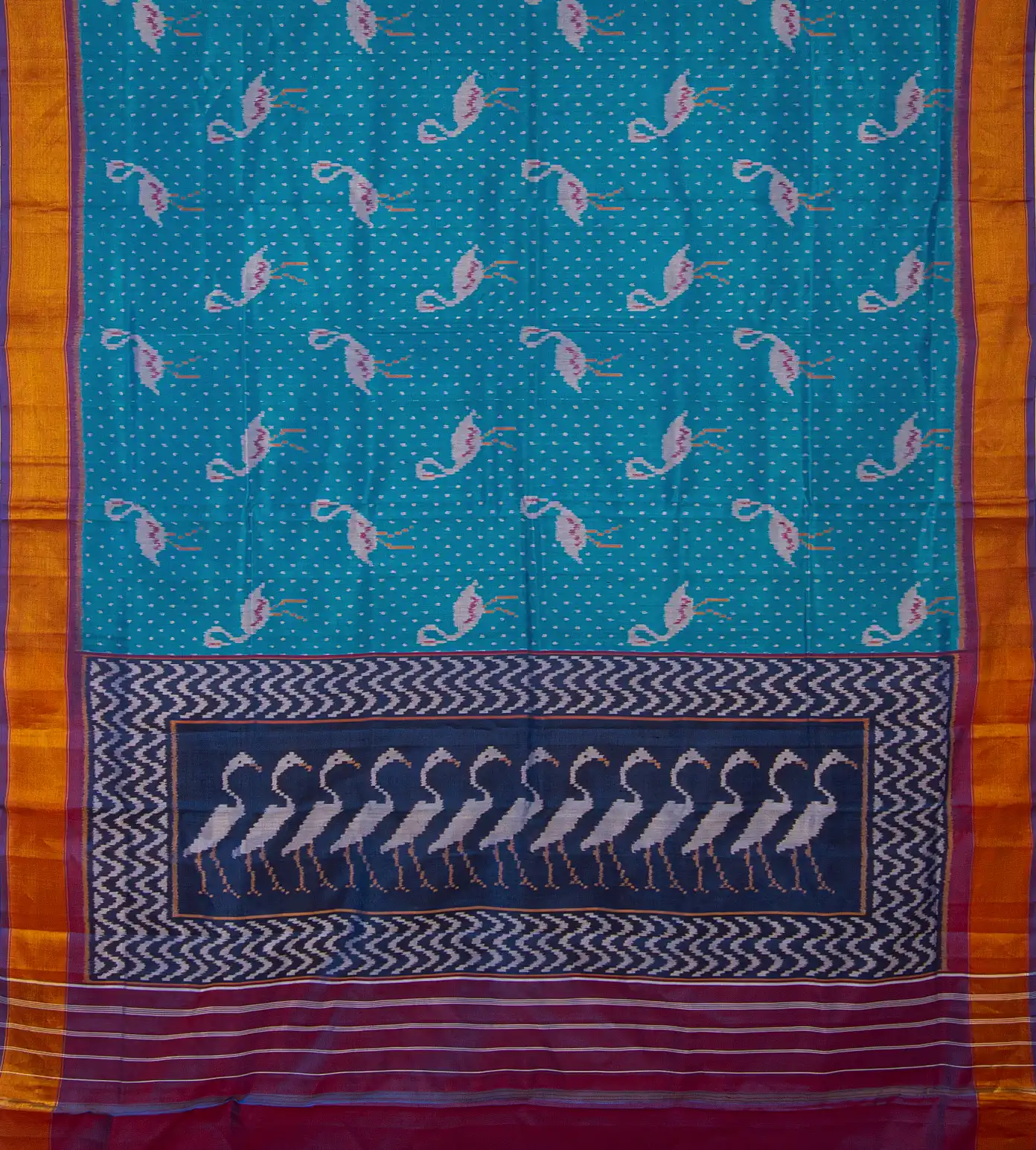 Blue Patola Silk Saree3