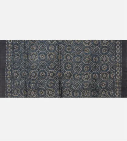 Blue Tussar Printed Saree4