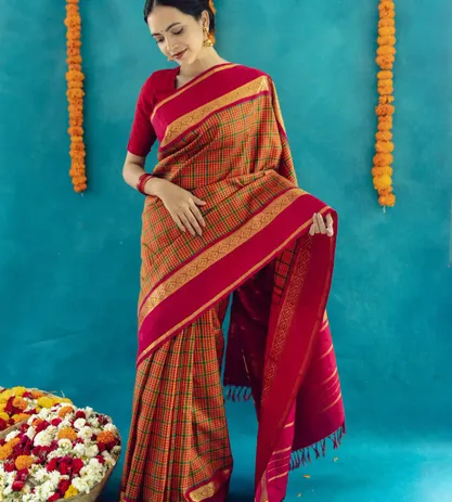 Multicolor Kanchipuram Silk Saree2
