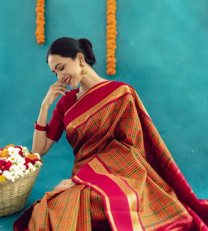Multicolor Kanchipuram Silk Saree3