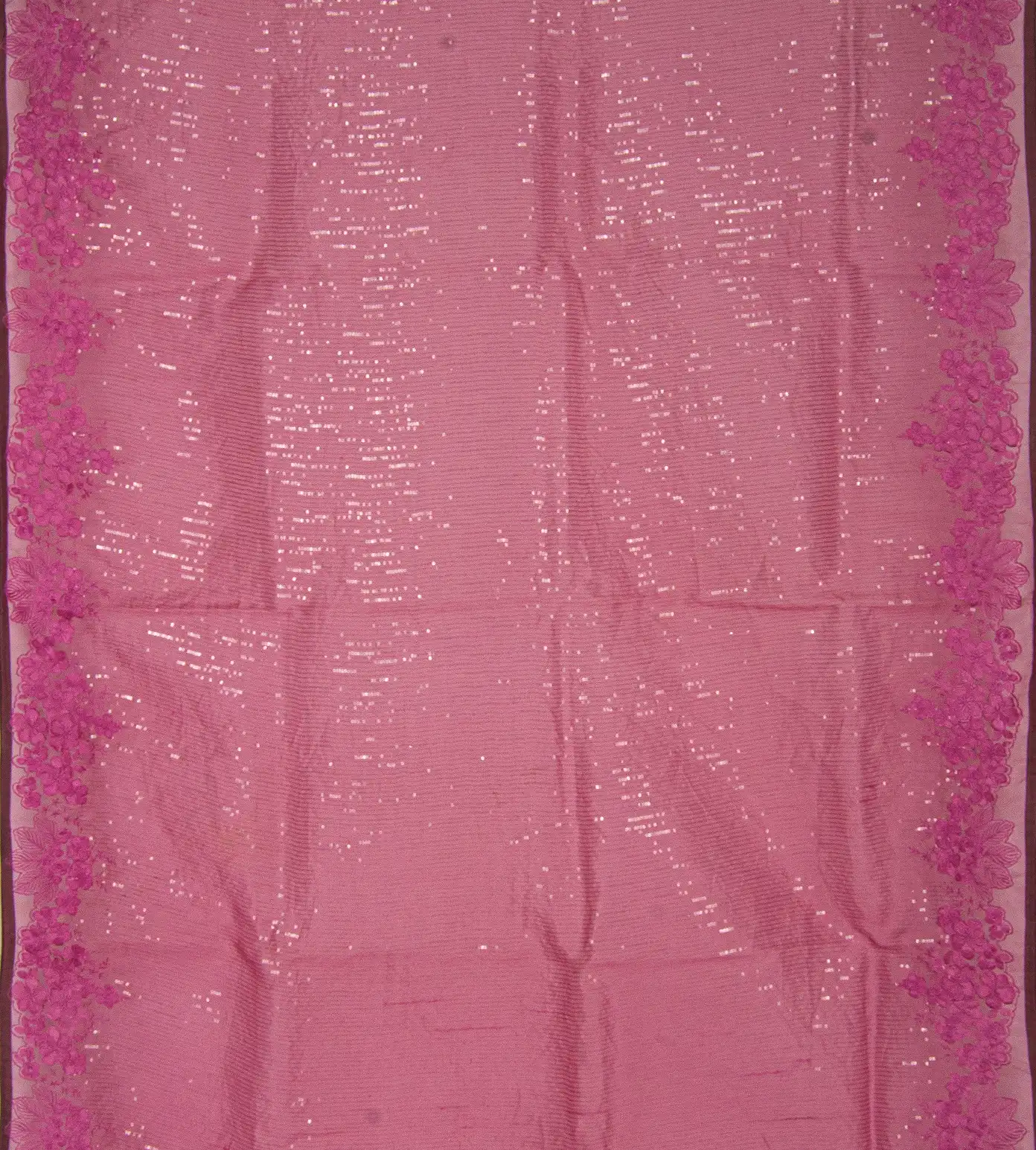 Light Pink Organza Embroidery Saree2