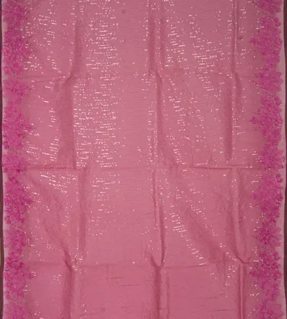 Light Pink Organza Embroidery Saree2