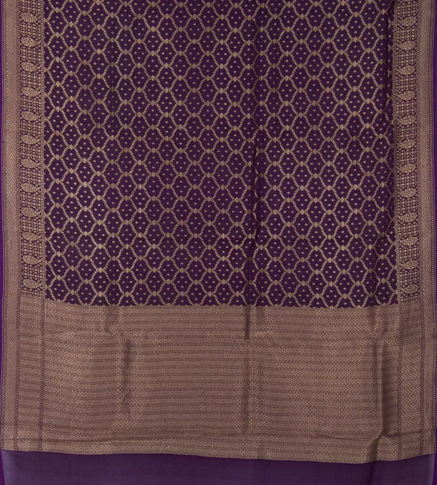 Purple Banaras Organza Saree3