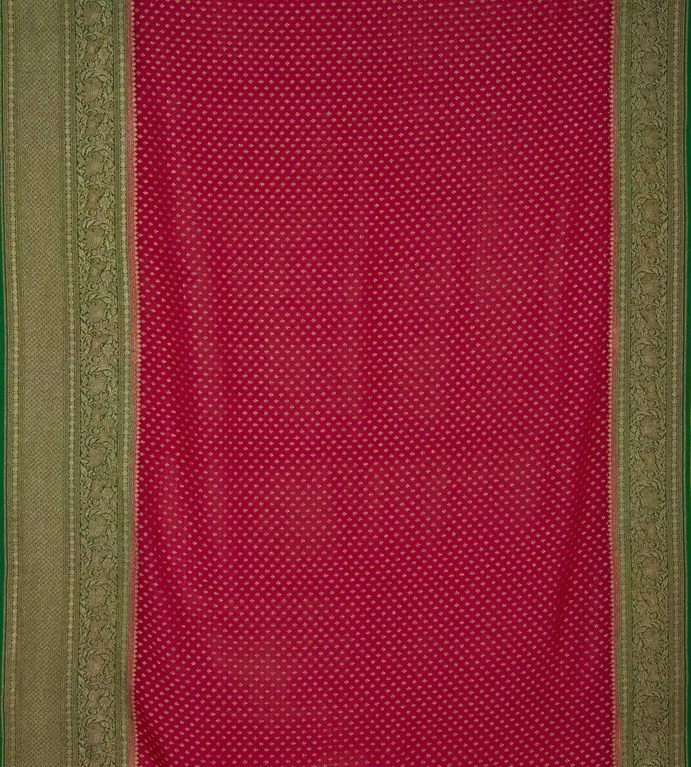 Pink Banaras Georgette Saree2