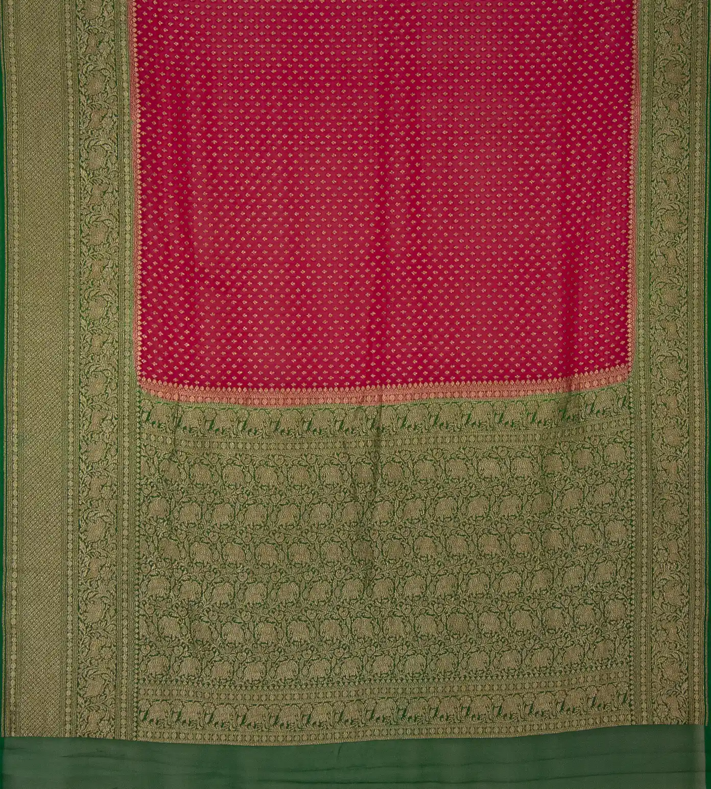 Pink Banaras Georgette Saree3