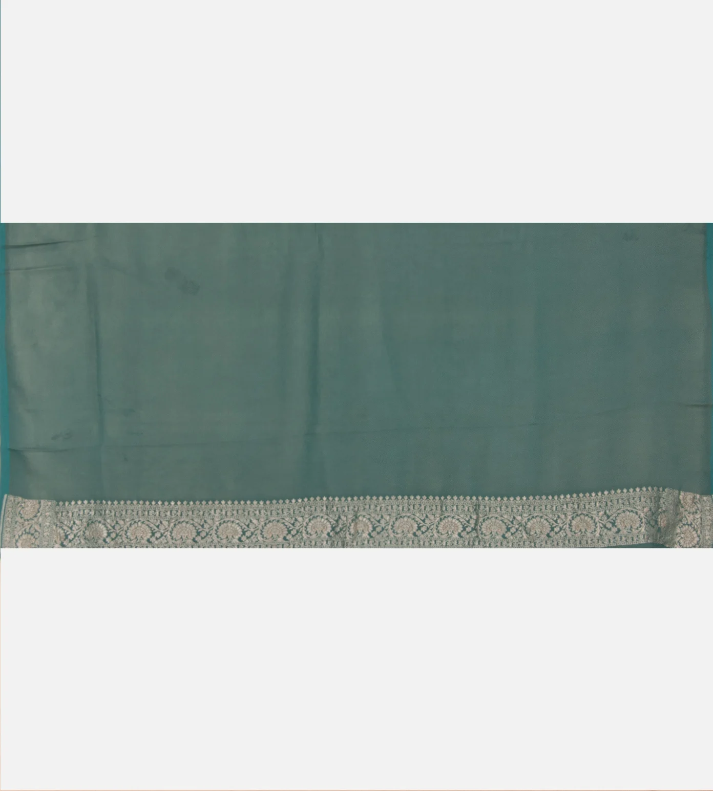 Sea Blue Banaras Georgette Saree4