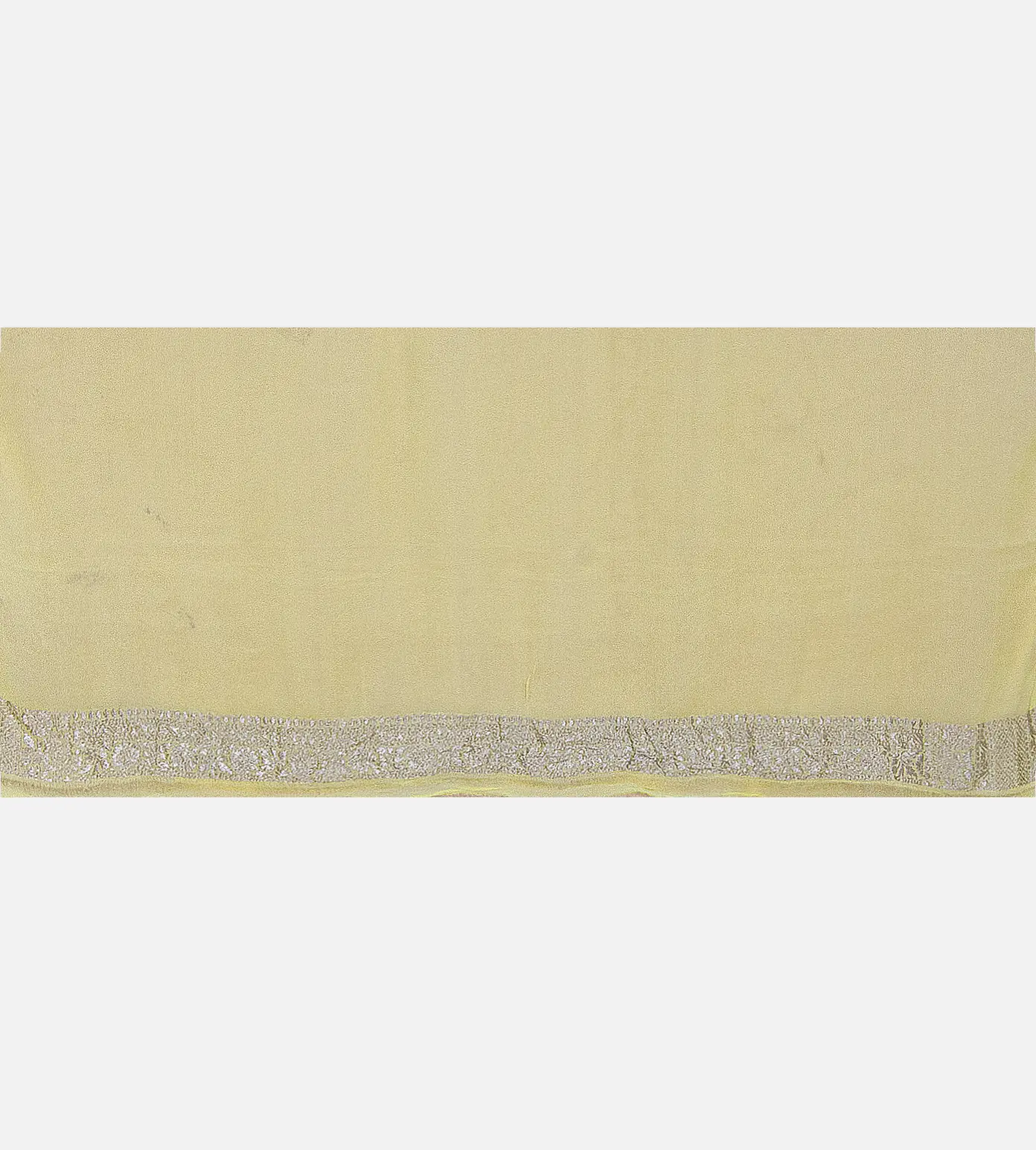Light Yellow Banaras Georgette Saree4
