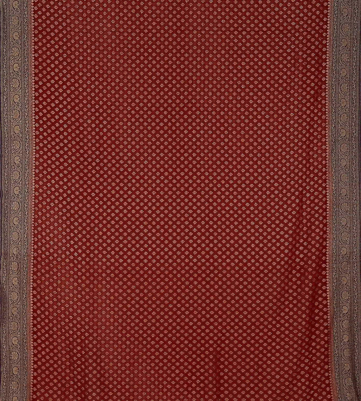 Red Banaras Georgette Saree2