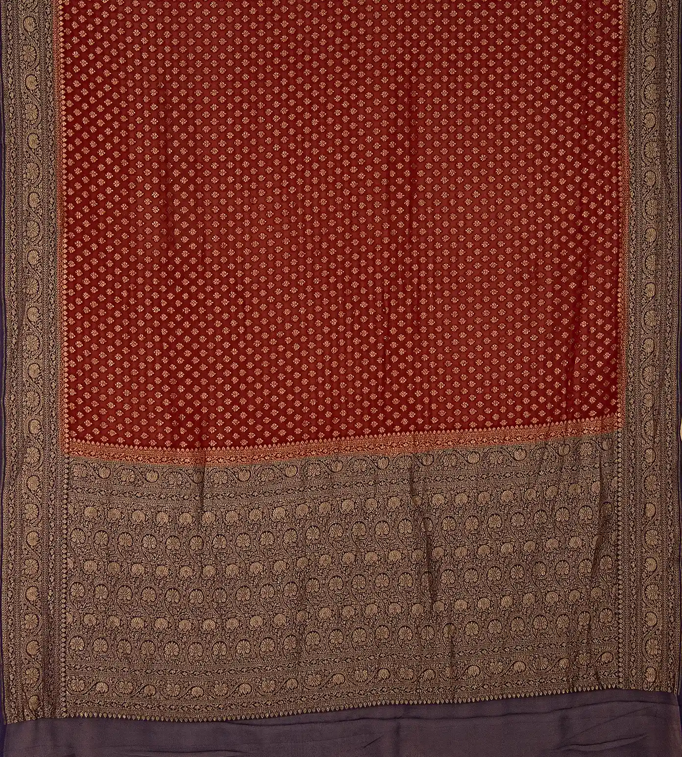 Red Banaras Georgette Saree3