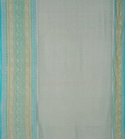 Pistachio Green Banaras Georgette Saree2