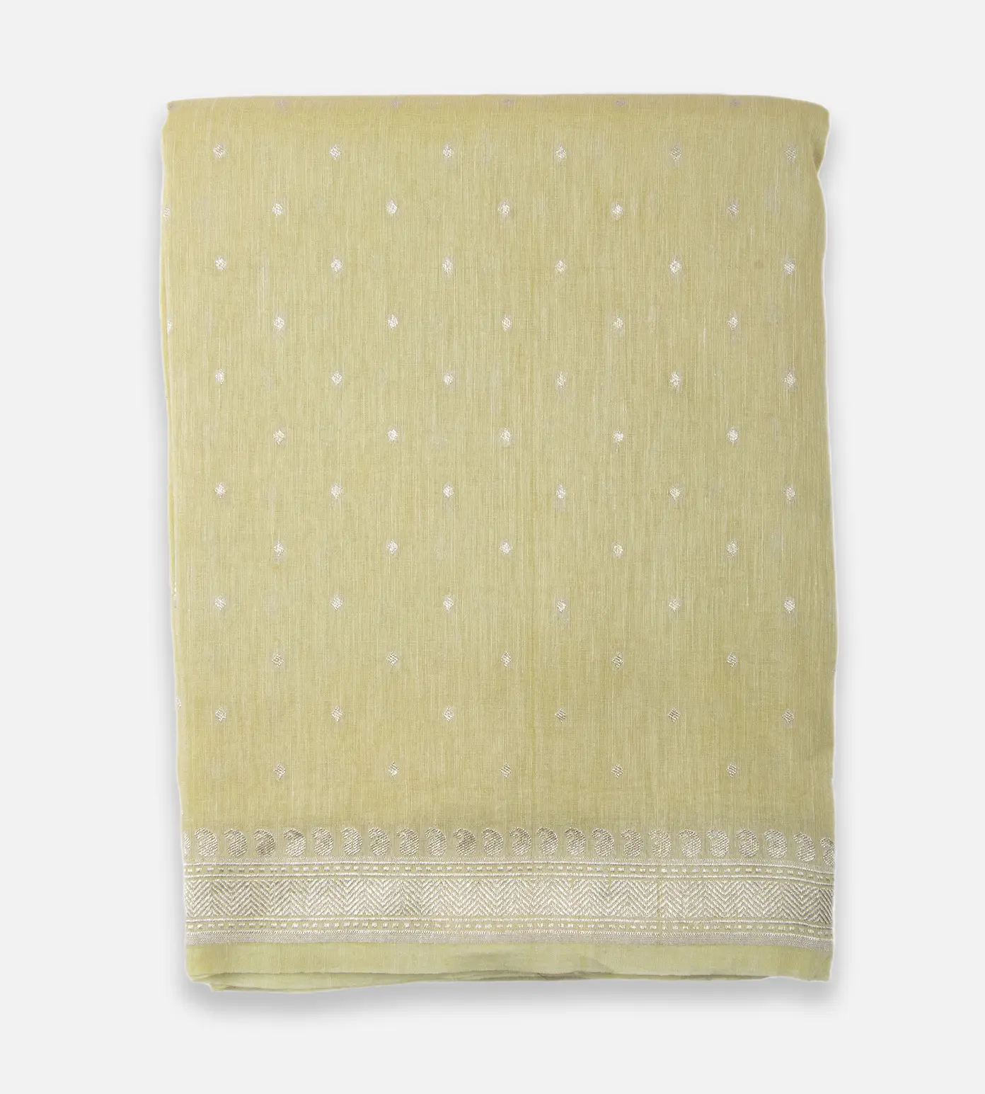 Light Yellow Linen Georgette Saree1