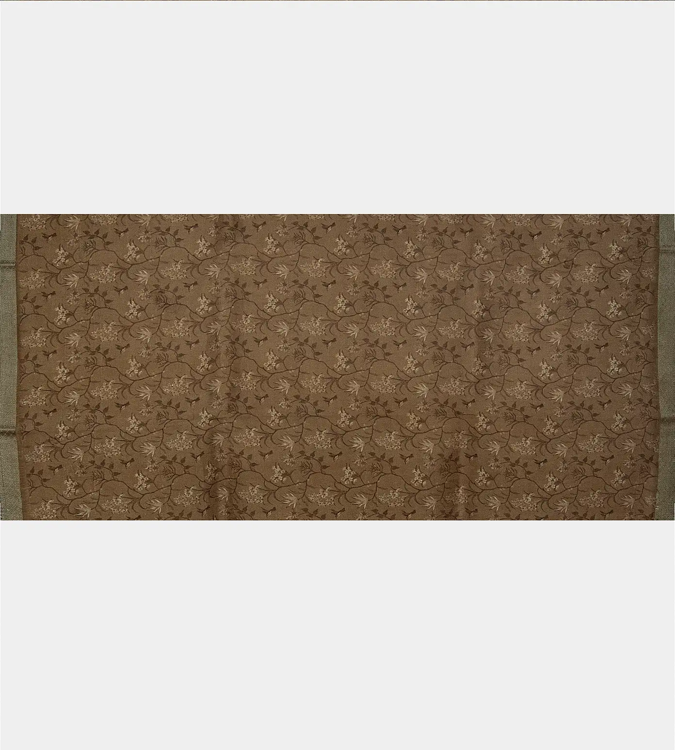 Olive Green Linen Saree4