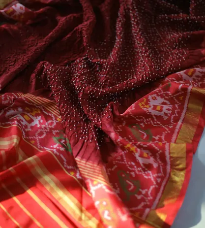 Red Bandhani Patola Dupatta4