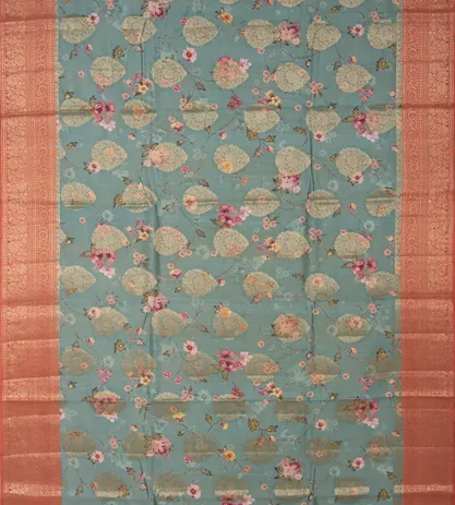 Light Blue Chaniya Silk Saree2