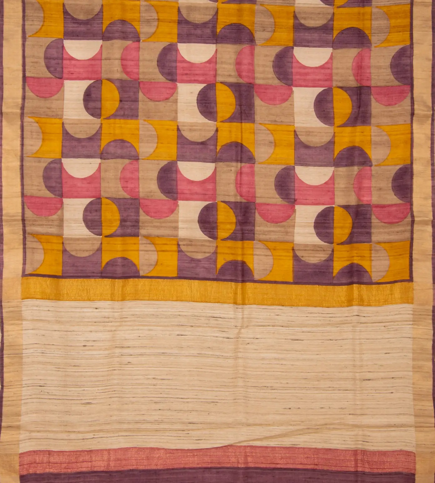 Multicolour Tussar Printed Saree3
