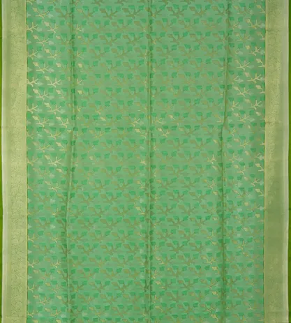 Light Green Kora Silk Saree2