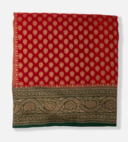 Red Banarasi Georgette Saree1