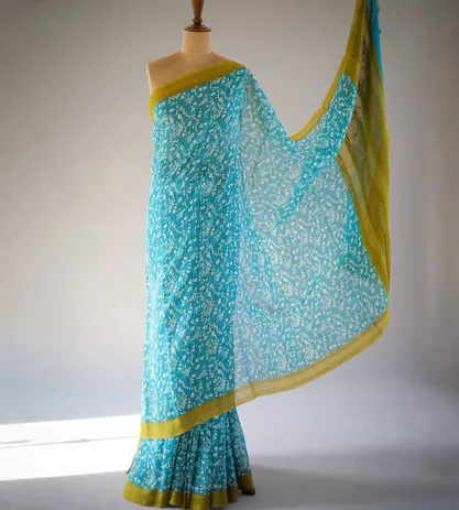 Blue Kota Cotton Saree1