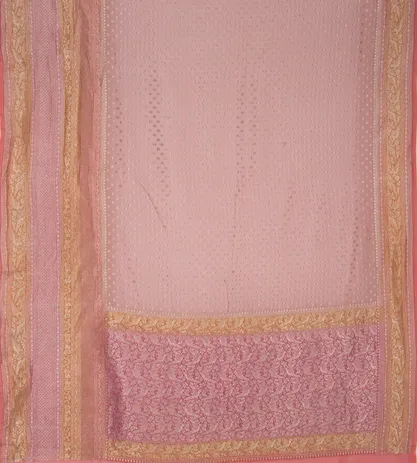 Pink Banarasi Georgette Saree3