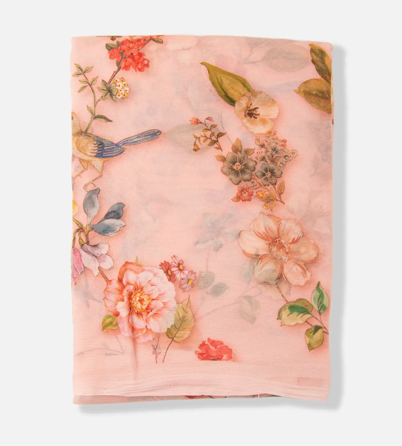 Light Peach Chiffon Saree1