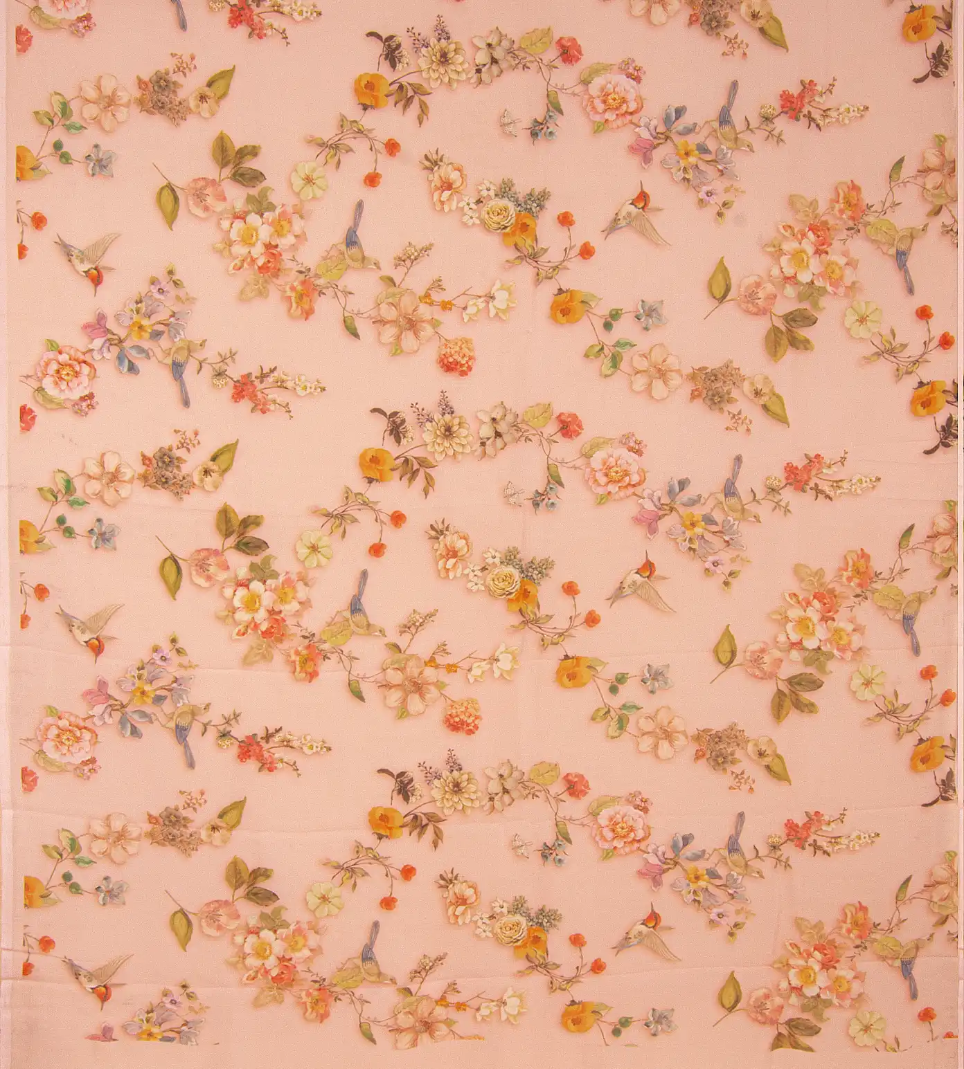 Light Peach Chiffon Saree3