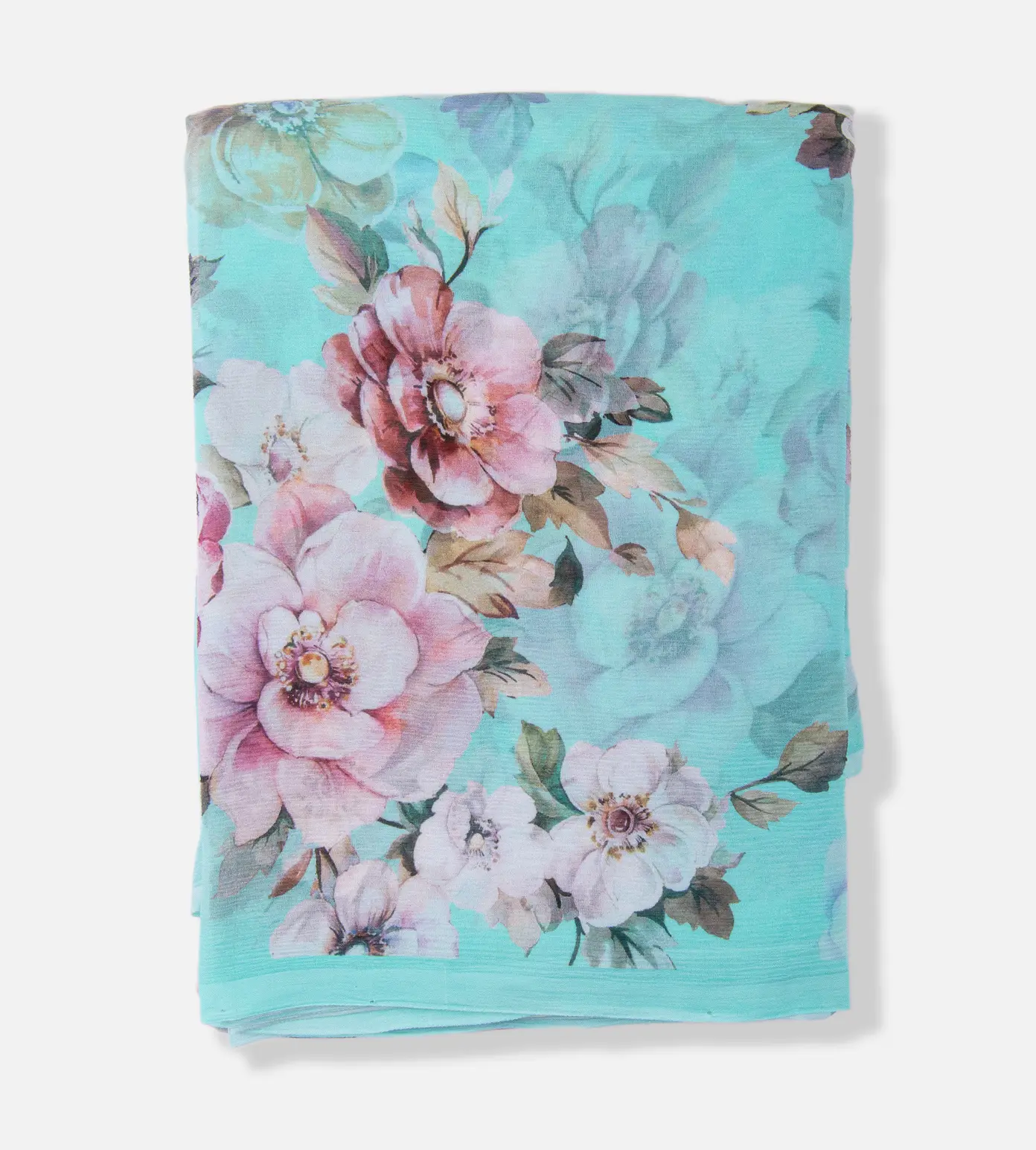 Light Blue Chiffon Saree1