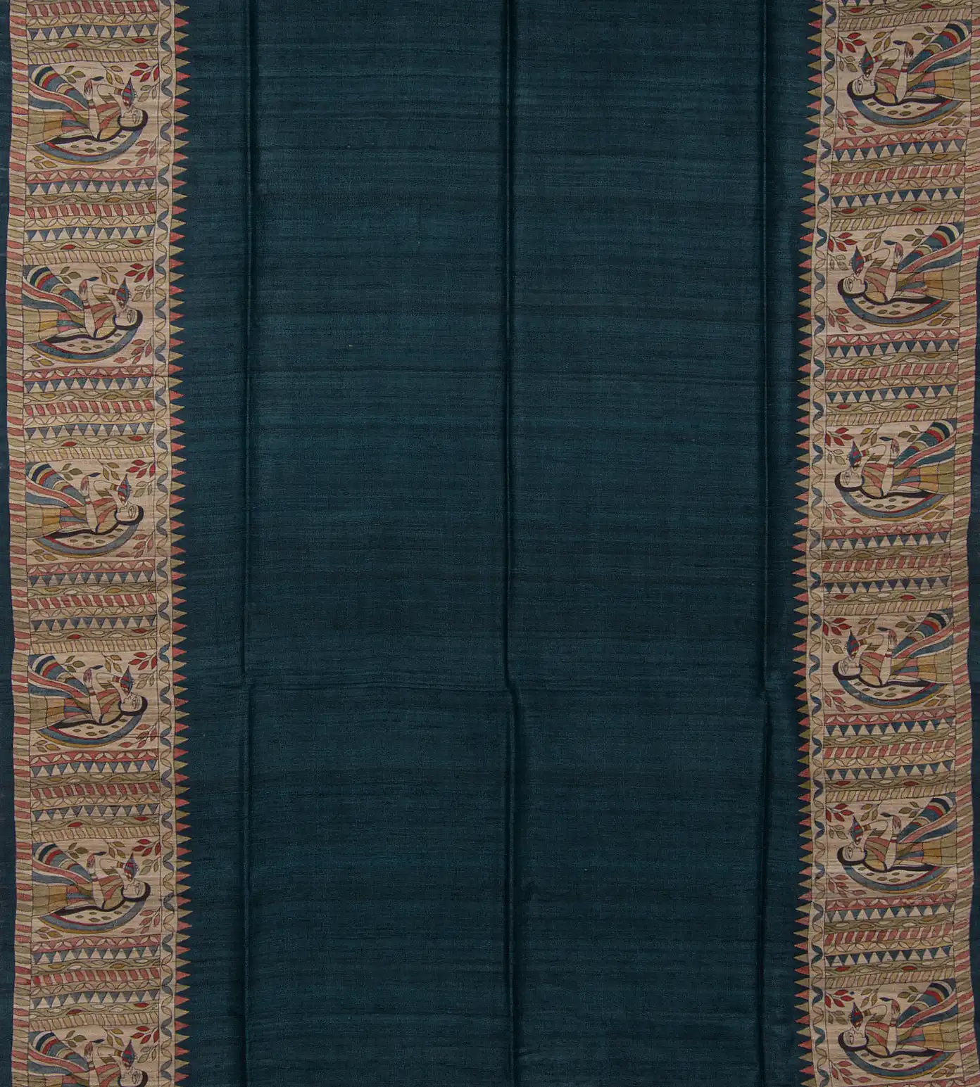 Blue Tussar Saree2