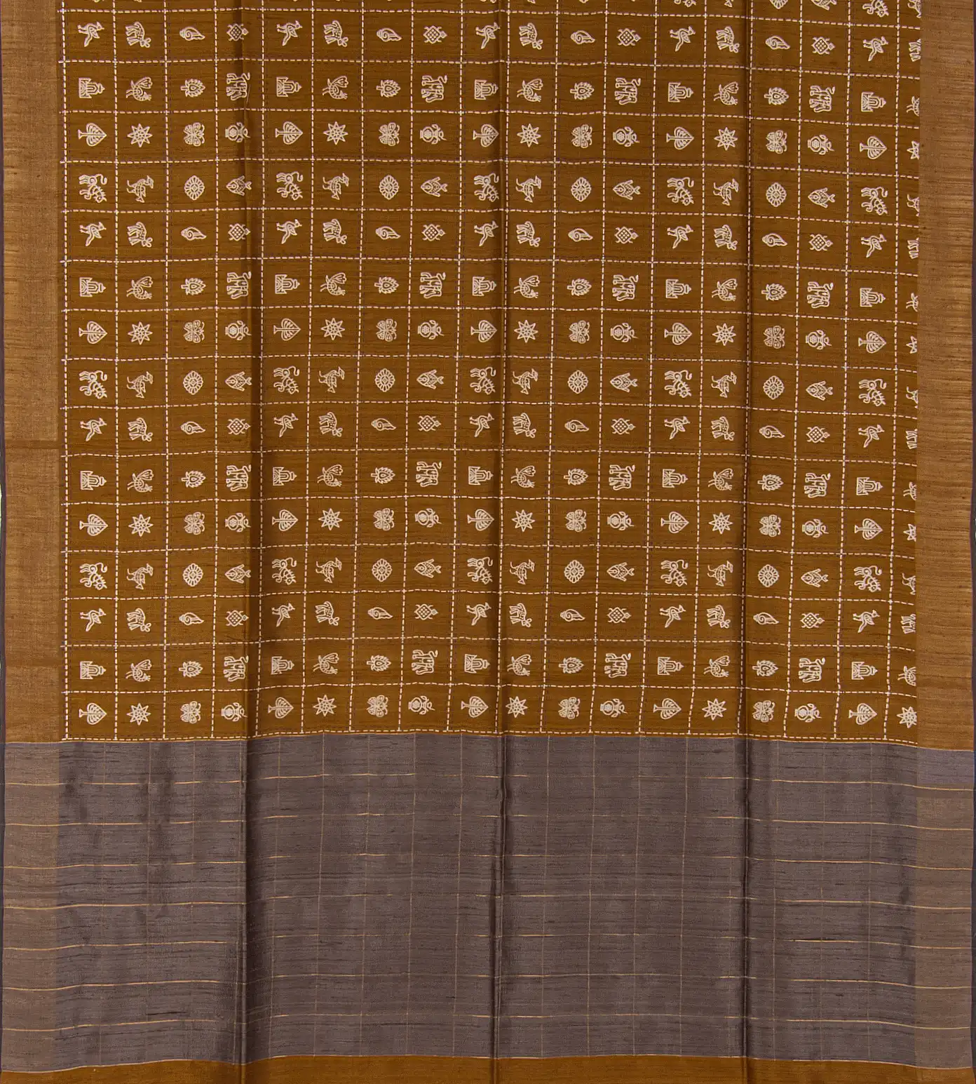 Yellow Tussar Saree3