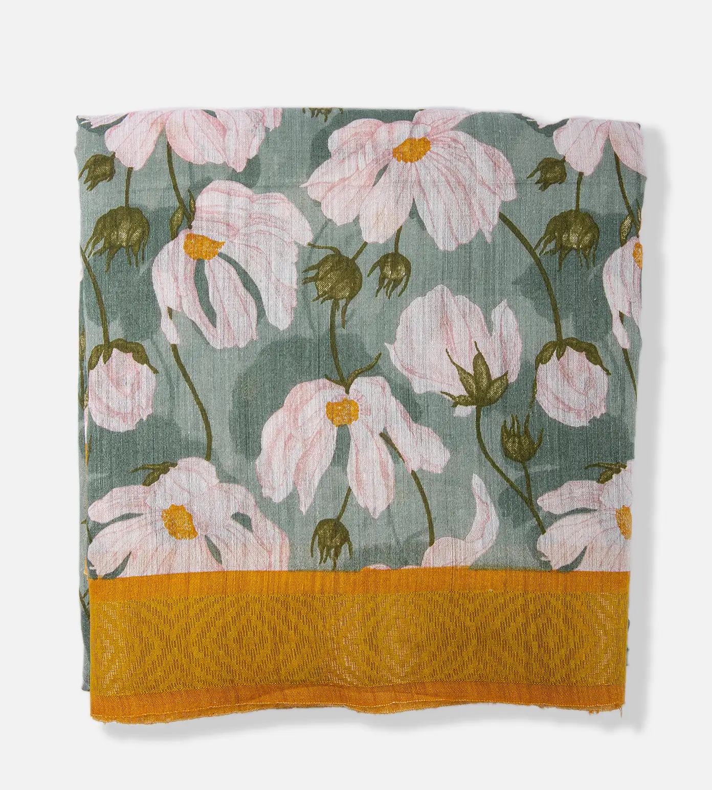 Light Green Tussar Printed Saree1