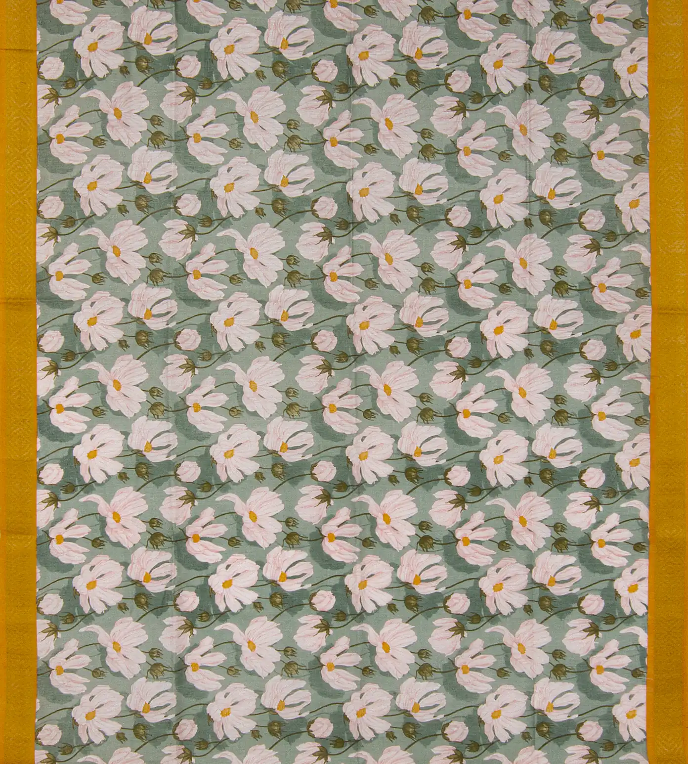 Light Green Tussar Printed Saree2