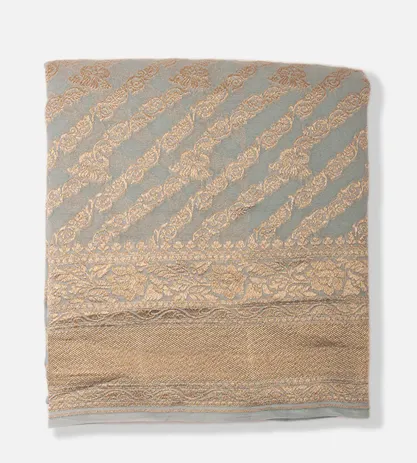 Pastel Blue  Banaras Georgette Saree1