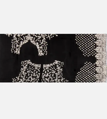 Black Organza Embroidery Saree4