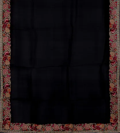 Black Organza Embroidery Saree3