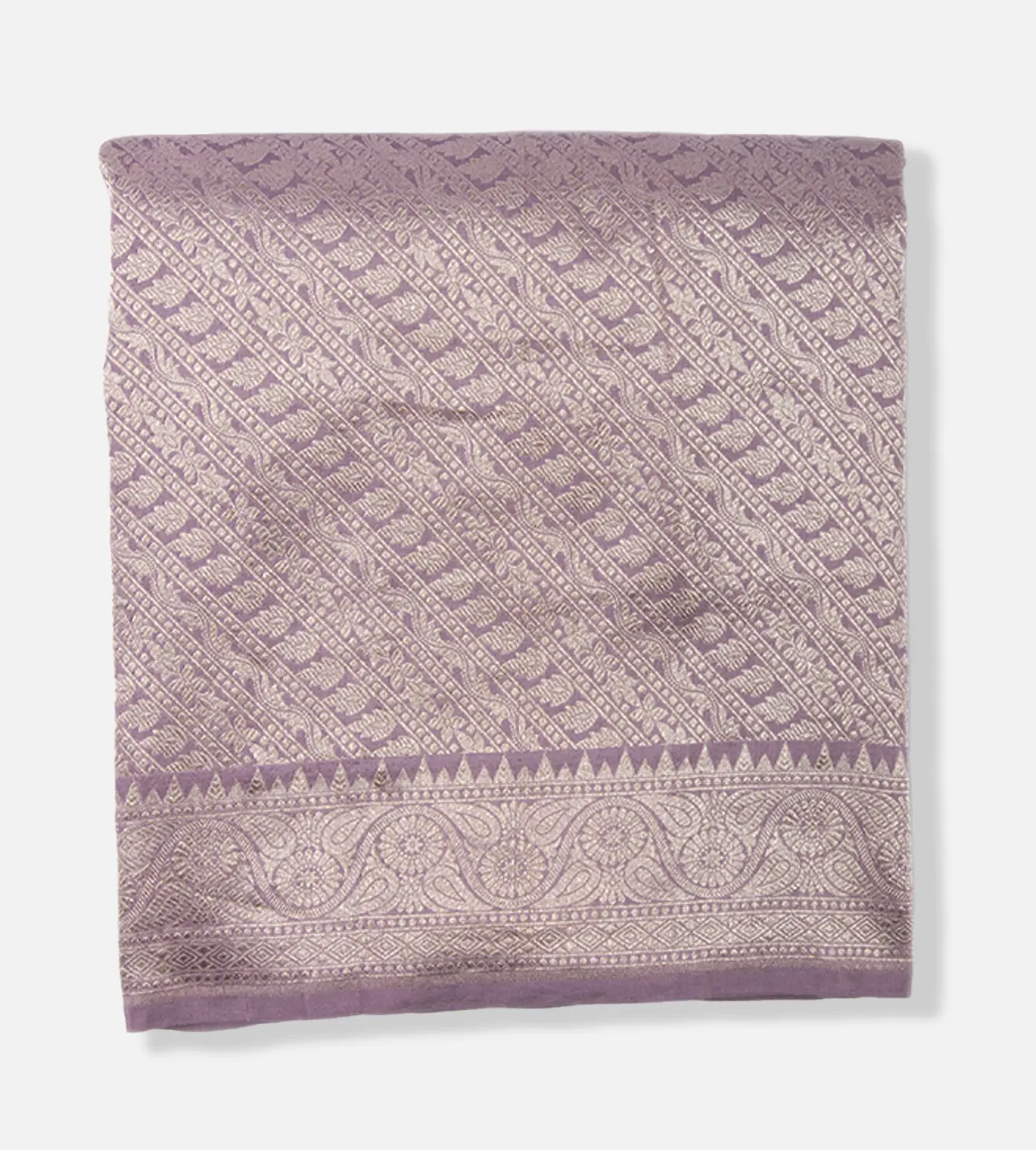 Lavender Banarasi Silk Saree1
