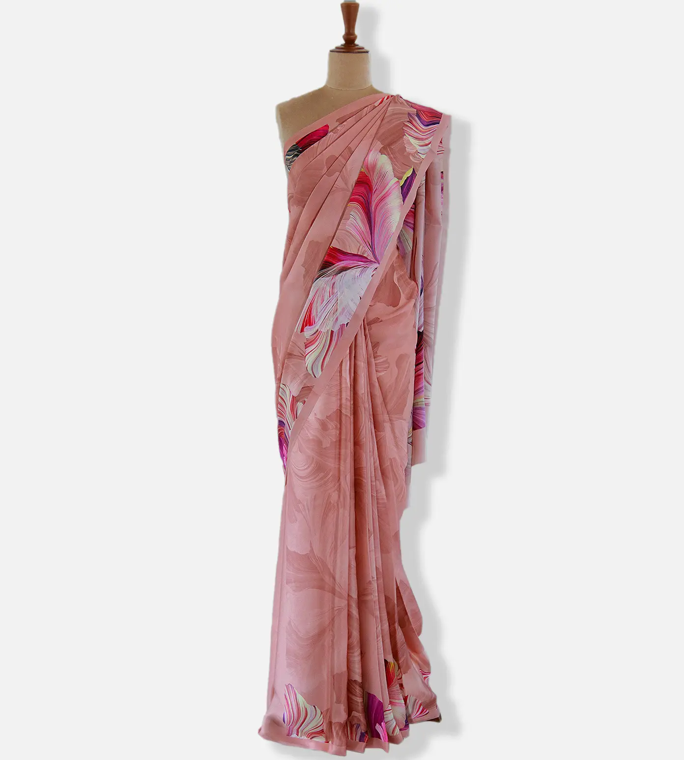 Mauve Satin Saree2