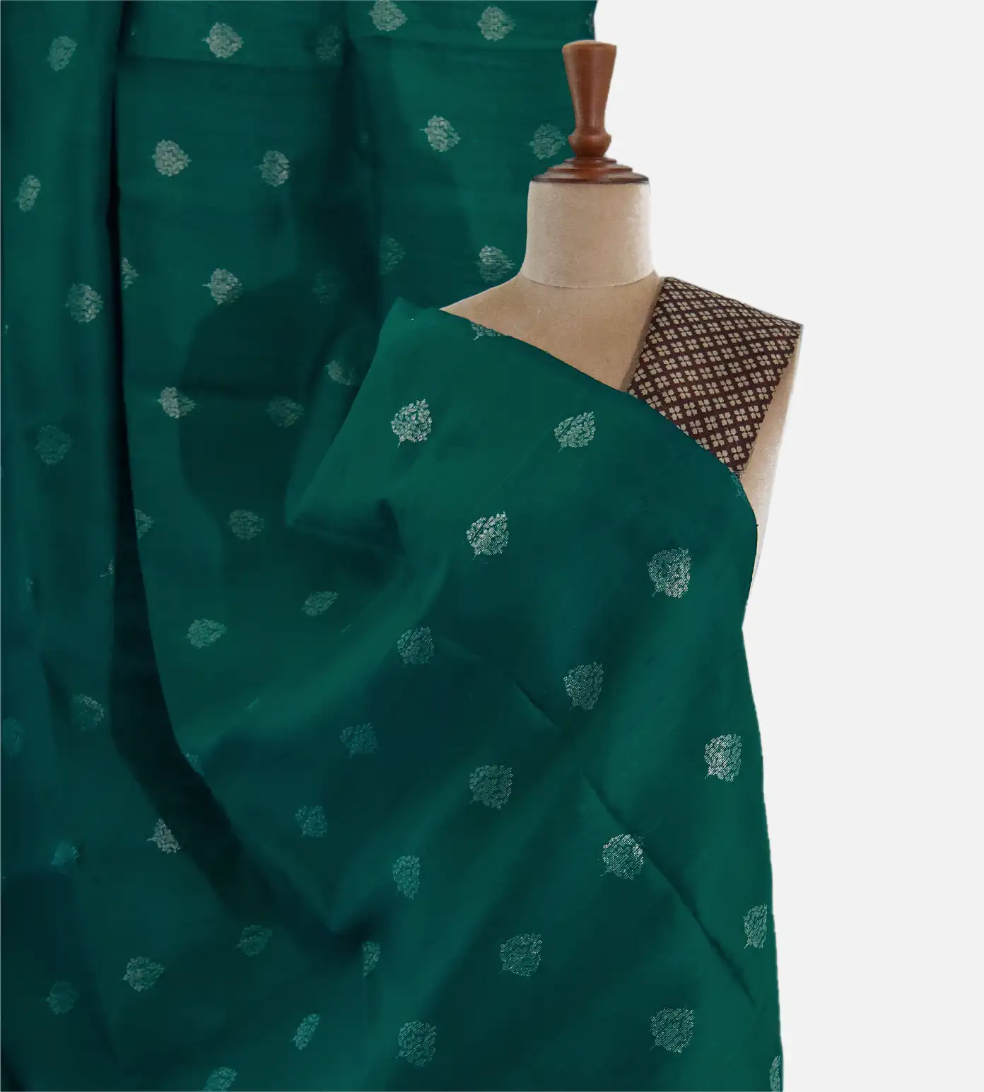 Green Raw Silk Saree1