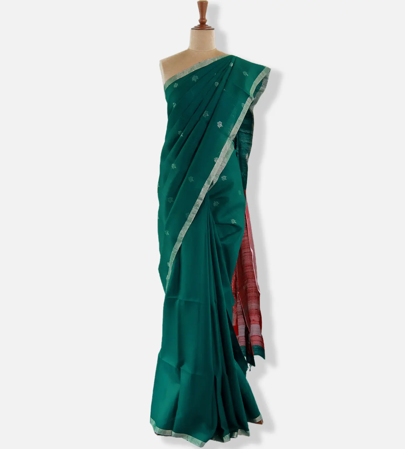 Green Raw Silk Saree2