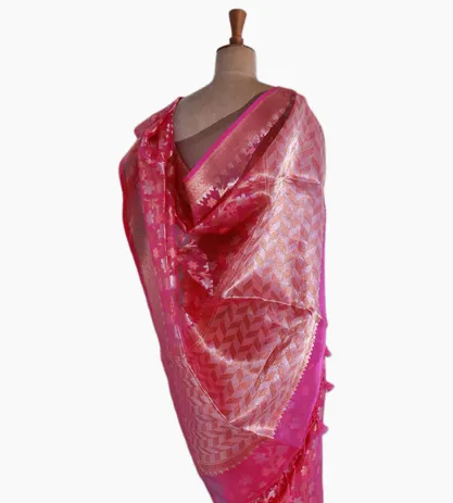 Pink Kora Silk Saree3