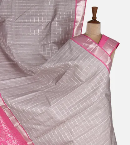 Light Grey Kanchipuram Silk Saree1