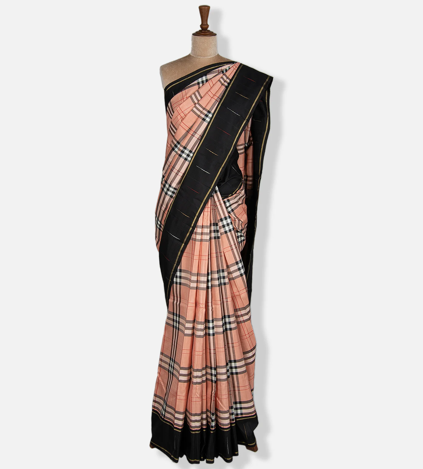 Light Peach Kanchipuram Silk Saree2