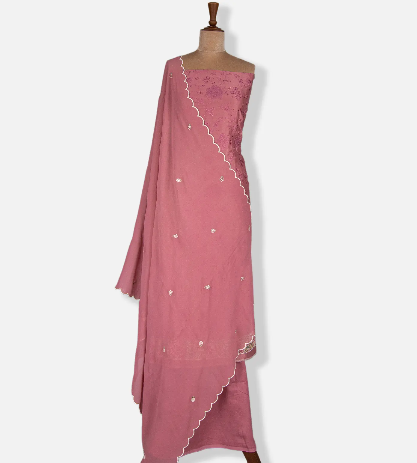 Pink Chanderi Cotton Salwar With Georgette Dupatta2