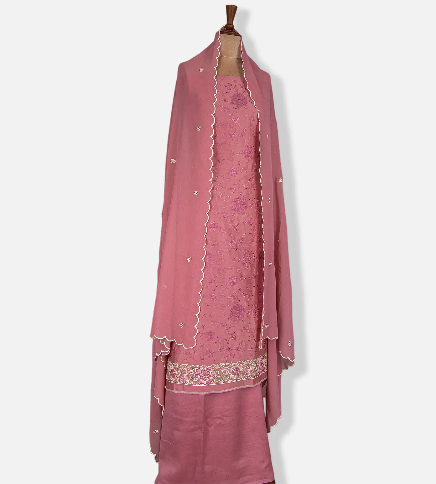 Pink Chanderi Cotton Salwar With Georgette Dupatta3