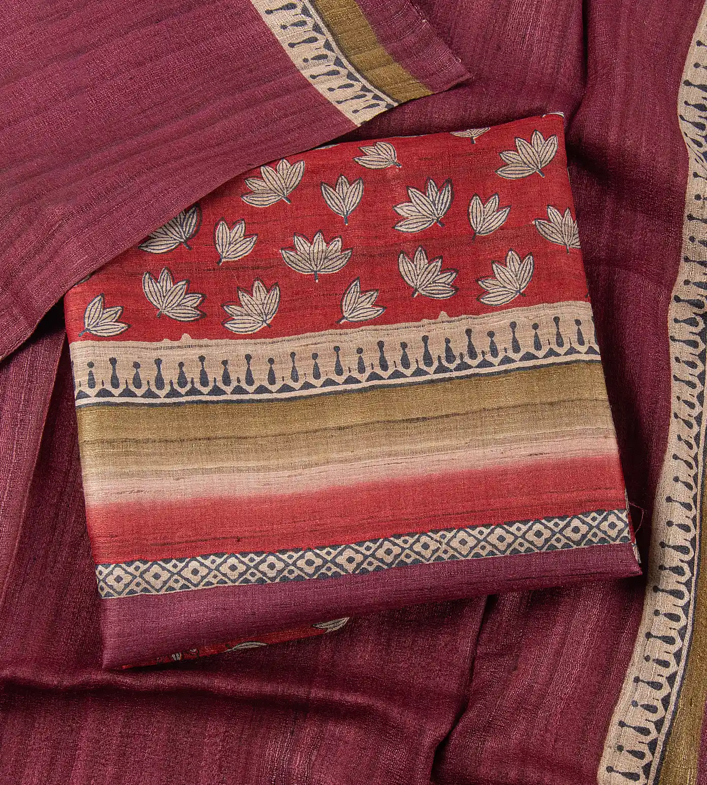 Red Tussar Salwar1