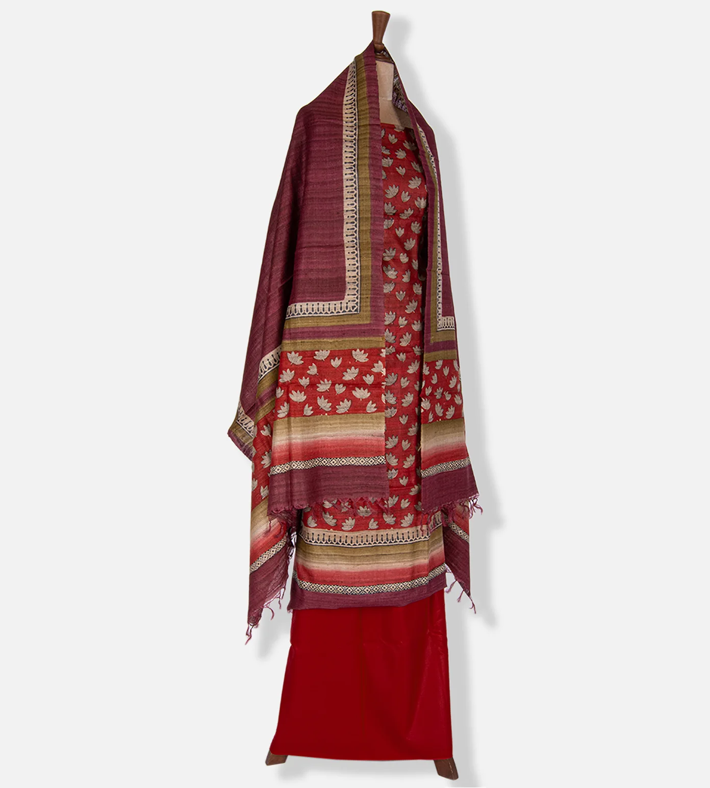 Red Tussar Salwar3