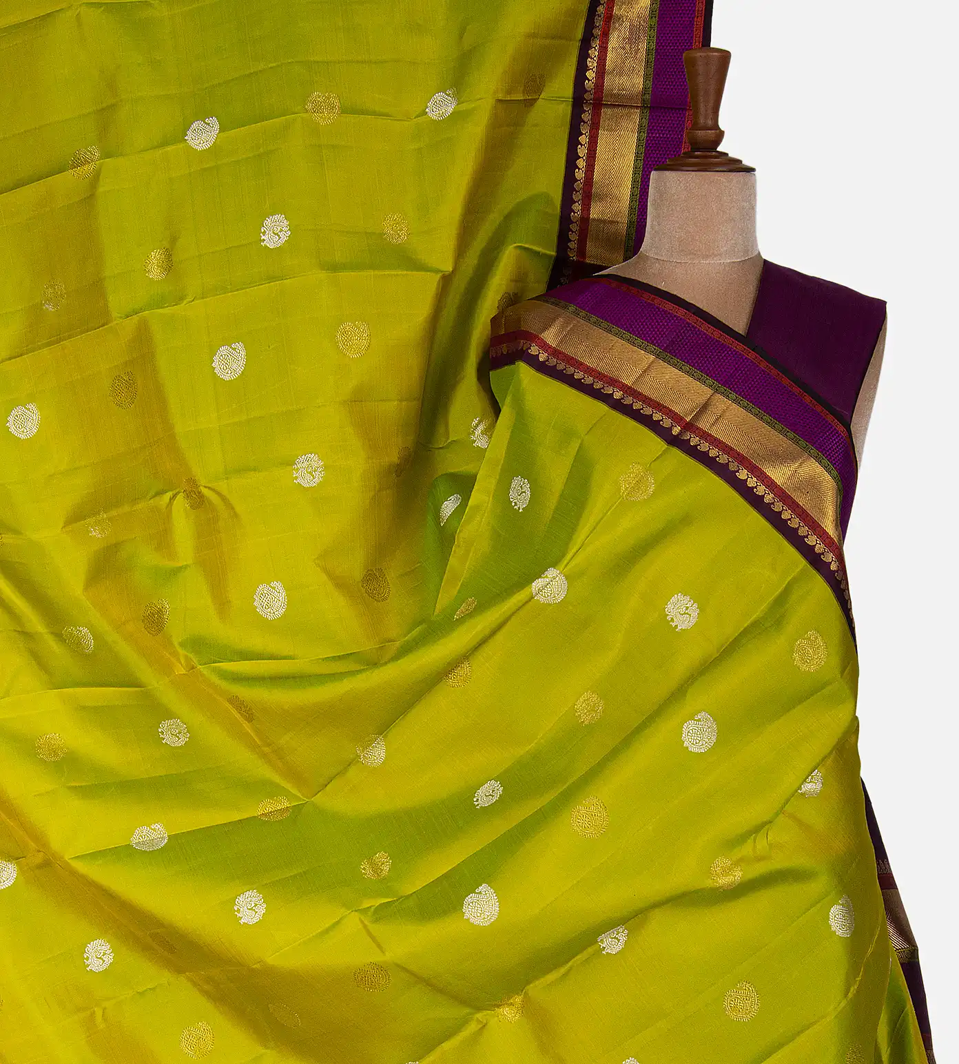 Light Green Kanchipuram Silk Saree1