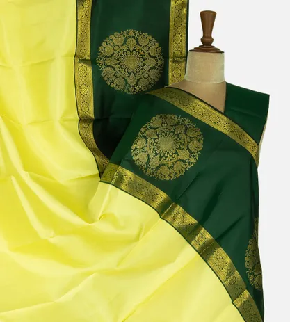 Light Yellow Kanchipuram Silk Saree1