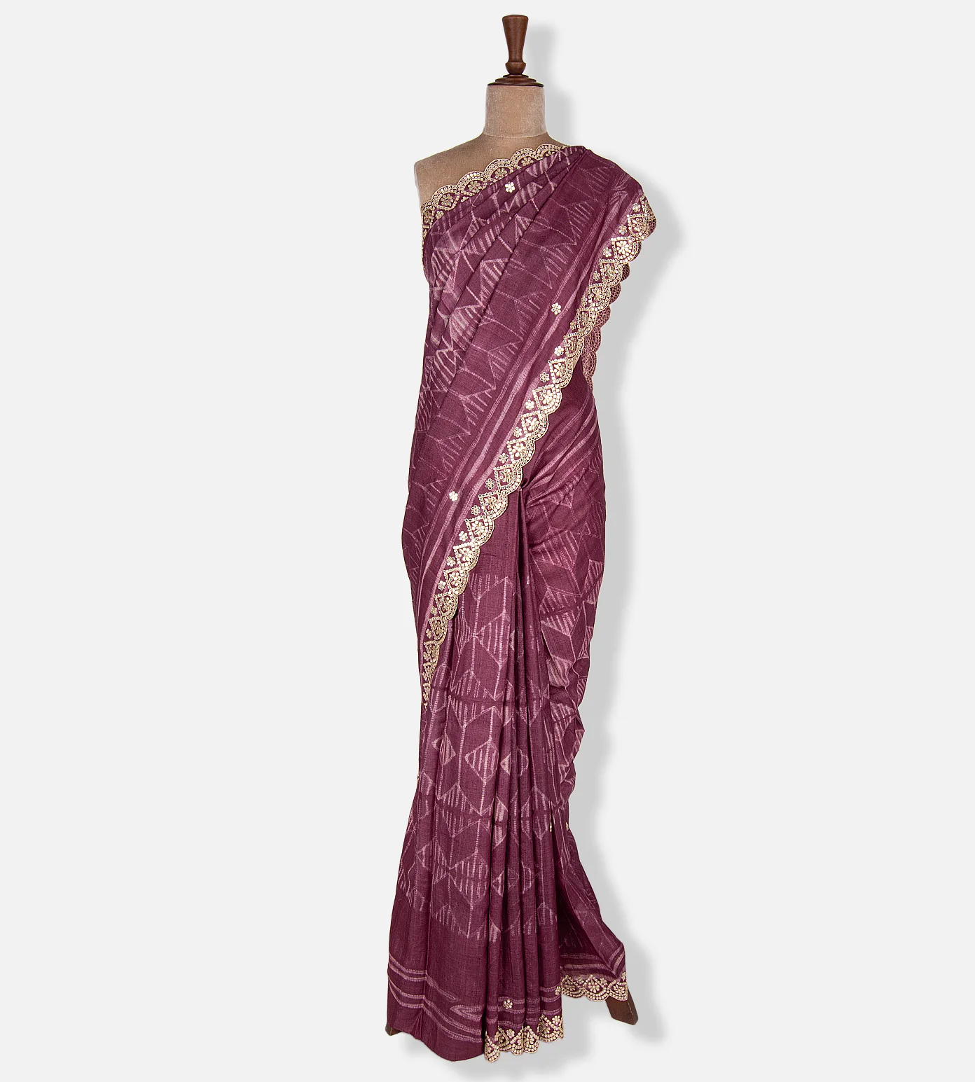 Pink Shibori Tussar Saree2