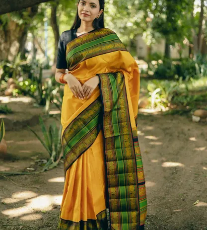 Mango Yellow Kanchipuram Silk Saree3