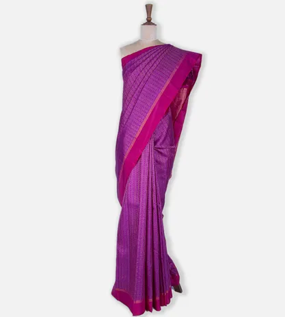 Bright Purple Kanchipuram Silk Saree2